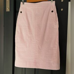 J. Crew striped pencil midi skirt stretchy Women’s size 8 Medium Nautical